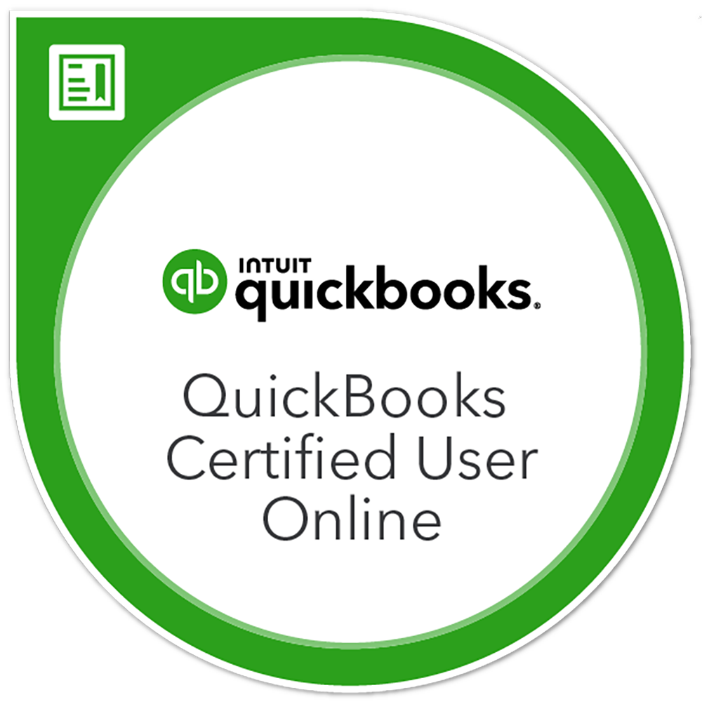 Intuit QuickBooks Certified User Online badge